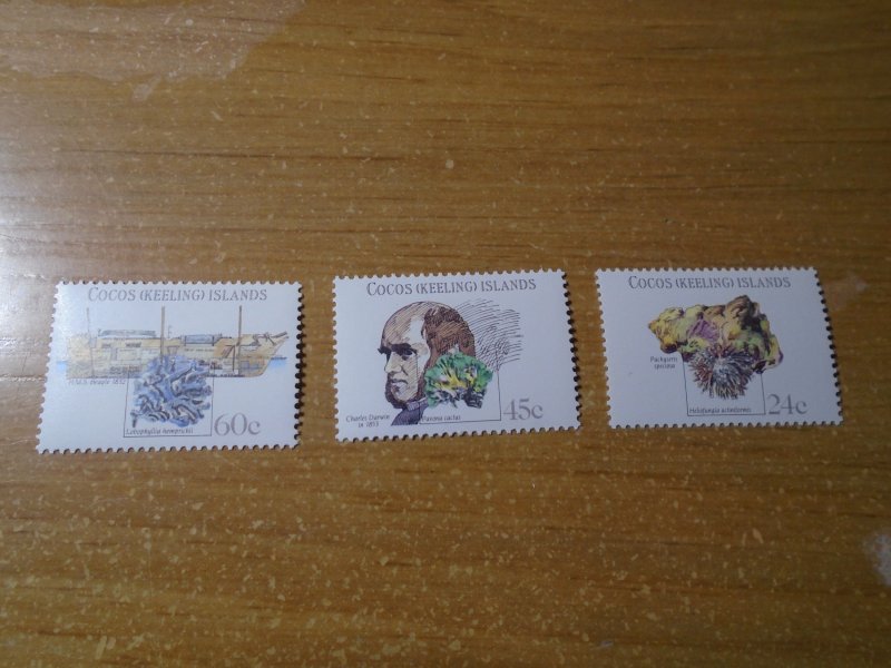 Cocos islands  #  78-80  MNH   Flowers