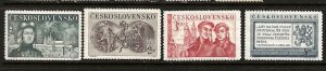 Czechoslovakia Sc 410-3 SET of 1950 - WORKER'S UNION
