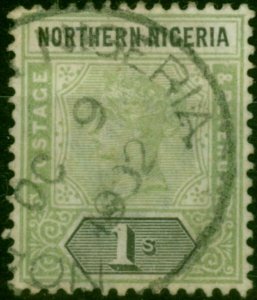 Northern Nigeria 1900 1s Green & Black SG7 Good Used