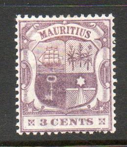 Mauritius #95 Watermark CA Unused Hinged cv$.90 D726