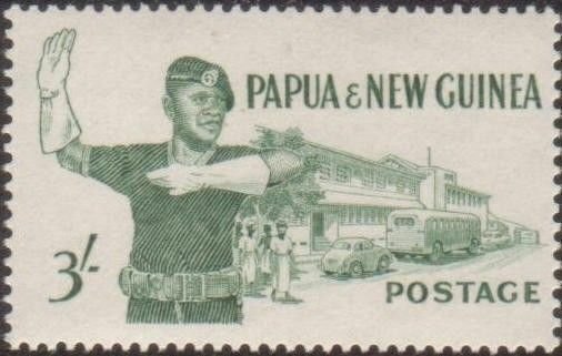 Papua New Guinea 1962 SG32 3/- Policeman MLH