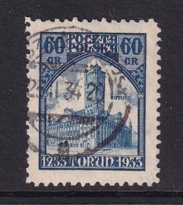 Poland    #275   used   1933  Torun city hall