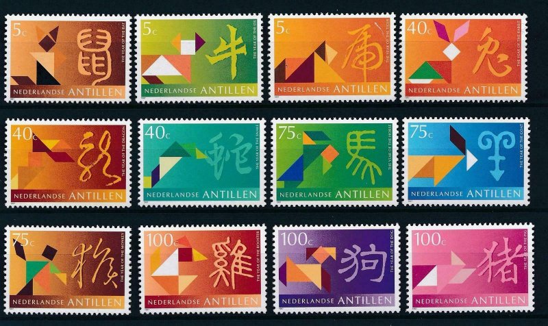 [NA1175] Netherlands Antilles Antillen 1997 Chinese New Year Zodiac Signs MNH