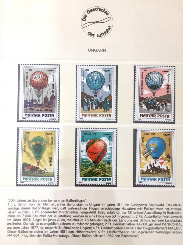 World Aviation Lindner Album Stamps Covers Sheets MNH Used 55 Pages.(GM1750)