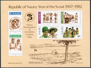 NAURU - SC#249a SCOUTING YEAR IMPERF S/S (1982) MNH
