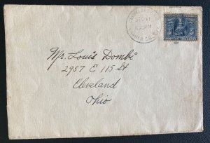 1920s Cleveland OH USA cover Locally Used Sc#337