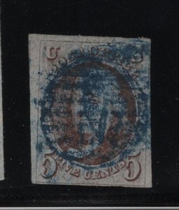 1 VF used neat Bold Blue cancel with nice color cv $ 450 ! see pic !