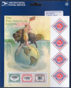 Scott #3505 Pan-American Inverts Sheet of 7 Stamps - Sealed Blue