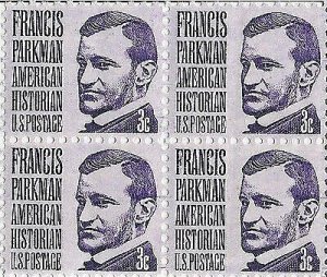 1967 Francis Parkman Block of 4 3c Postage Stamps, Sc#1281, MNH, OG