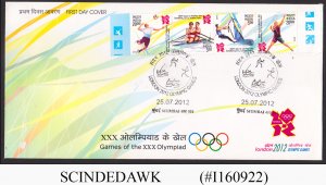 INDIA - 2012 GAMES OF THE XXX OLYMPIAD / OLYMPICS - FDC