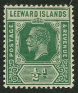 Leeward Islands SC#62  KGV  1/2d  wmk 4  die 2 MNH