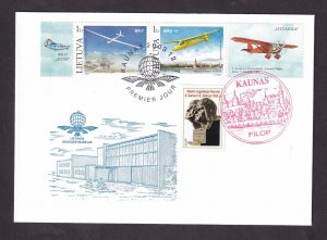 Lithuania 2003 Aviation Museum Kaunas FDC with FILOP Stamp