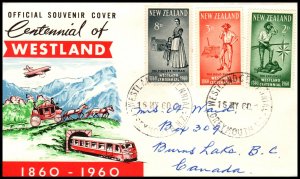 New Zealand 330-332 Pen FDC