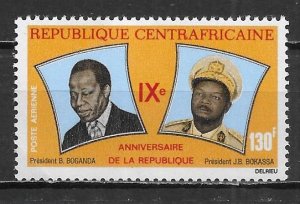 Central African Republic C50 9th Republic single MNH