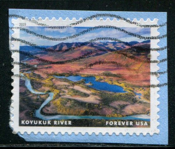 5381c US (55c) Wild & Scenic Rivers - Koyukuk SA, used on paper