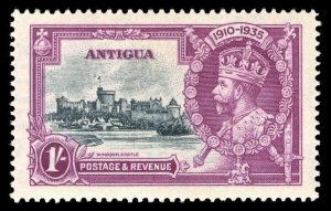 Antigua 1935 KGV Silver Jubilee 1s slate & purple DOT BY FLAGSTAFF vfm. SG 94h