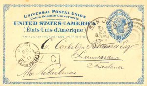 United States California San Jose 1889 tall oval target  2c Blue Liberty Post...