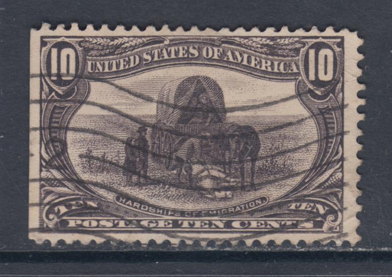 US Sc 290 used 1898 10c gray violet Trans-Mississippi