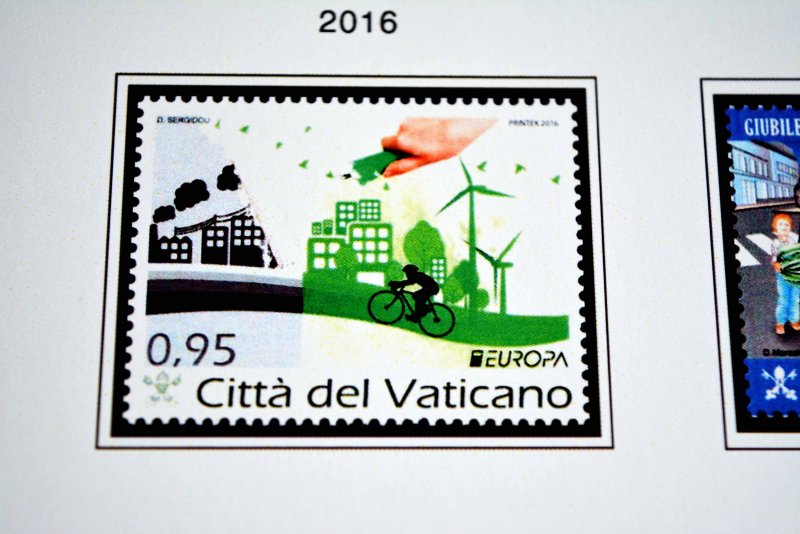 COLOR PRINTED VATICAN CITY 2011-2020 STAMP ALBUM PAGES (48 illustrated pages)