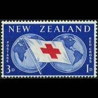 NEW ZEALAND 1959 - Scott# B56 Red Cross Flag Set of 1 NH