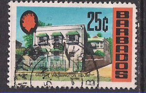 Barbados 1970-71 QE2 25 cents Buildings used SG 409 ( J1356 )