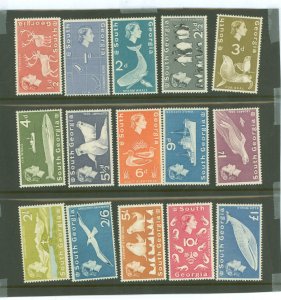 South Georgia #1-15 Mint (NH) Single (Complete Set)