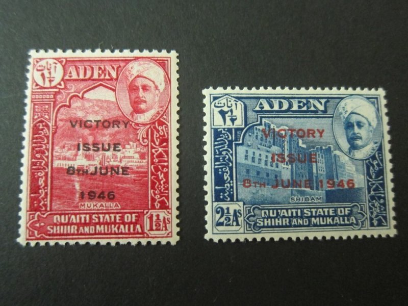 Aden 1946 Sc 12-13 set MNH