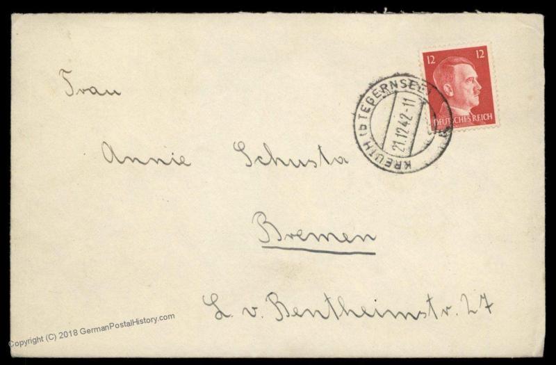 Germany 1944 Austria KLV Kinderlager Wildbad Reuth Cover 90238