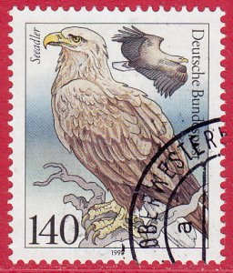 Germany - 1991 - Scott #1652 - used - Bird White-tailed Eagle