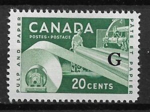 1955 Canada O45 20¢ Official MNH