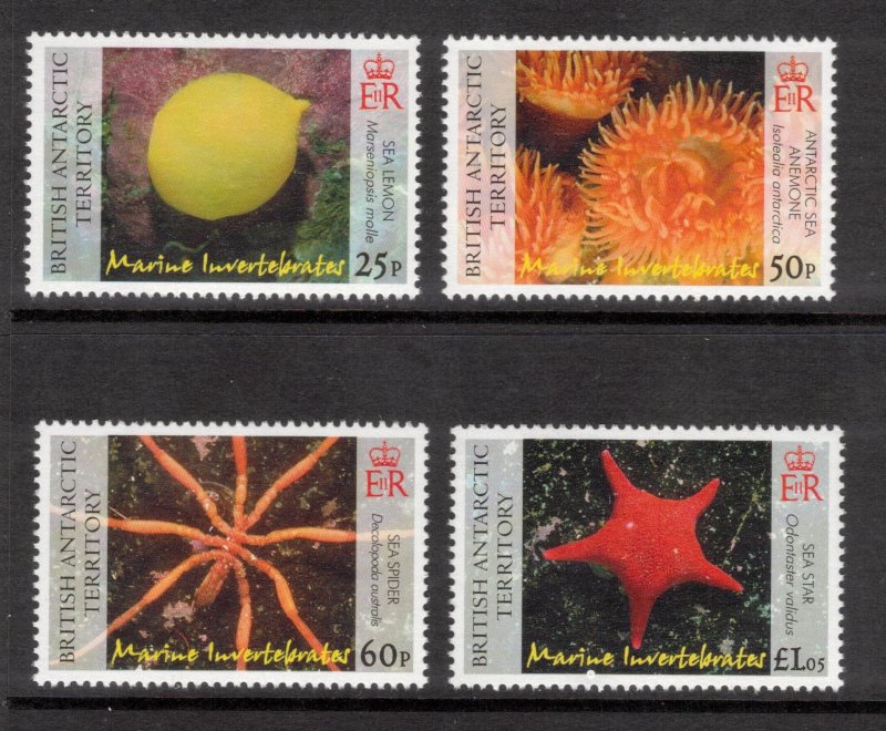 BRITISH ANTARCTIC 2007 Marine Invertebrates; Scott 382-85, SG 452-55; MNH