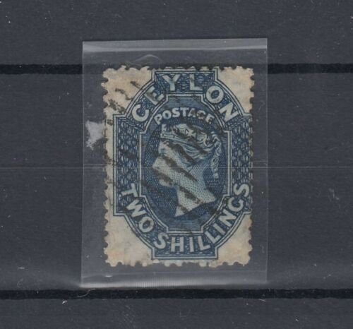 Ceylon QV 1863 2/- Steel Blue SG59 VFU JK9630 