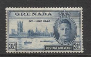 Grenada -Scott 144- KGVI- Peace Issue-1946 -MLH- Single 3.1/2p Stamp