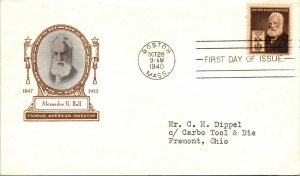 1940 Famous American FDC - Alexander G. Bell - Inventor - F16700