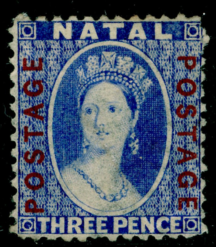 SOUTH AFRICA - Natal SG61, 3d brt blue, UNUSED. Cat £130.