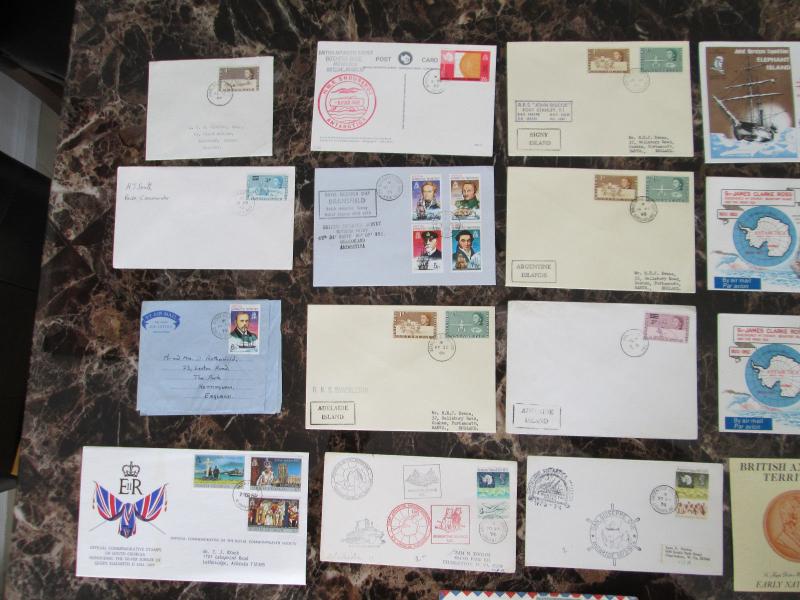 Lot of 17 Covers Postal History British Antarctic Territory