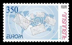 Armenia MNH** 2008 Europe 2008 The Letter background of world map Scott 778