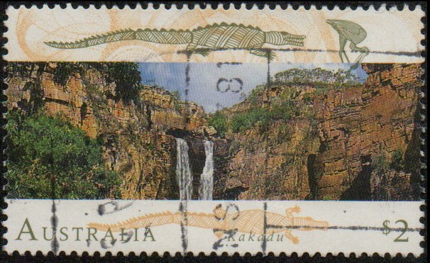 Australia 1314 - Used - $2 Kakadu National Park / Waterfall (1993) (cv $2.75)