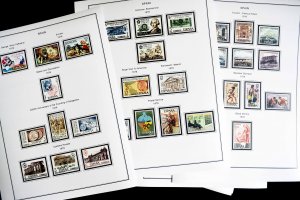 COLOR PRINTED SPAIN 1976-1993 STAMP ALBUM PAGES (101 illustrated pages)