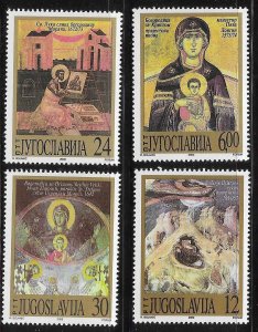 Yugoslavia 2000 Montenegrin Religious Art Sc 2508-2511 MNH A2941