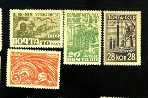 RUSSIA #427-30 MINT FVF OG LH Cat $27