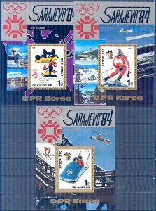 Korea 1984 Winter Olympics Games Sarajevo Mi. Bl.166/71 MNH