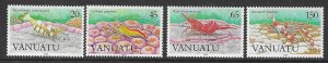 VANUATU SG519/22 1989 MARINE LIFE MNH