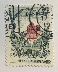 Denmark 1974 Scott 556 used - 90o, Tourist Association, Hesselagergaard