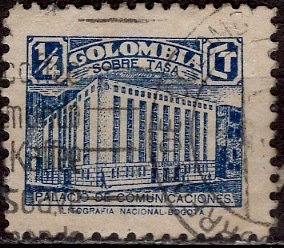 Colombia; 1939: Sc. # RA3: Used Single Stamp