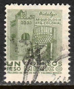 MEXICO 928, $1Peso 1950 Definitive 2nd Printing wmk 300. USED. F-VF. (1418)