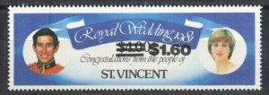 Saint Vincent Stamp 892  - Prince Charles Wedding surcharged