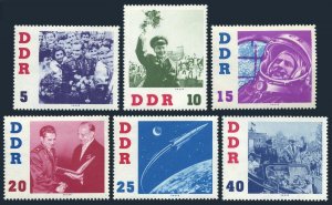 Germany-GDR 576-581, hinged. Michel 863-868. Cosmonaut German Titov, visit 1961.