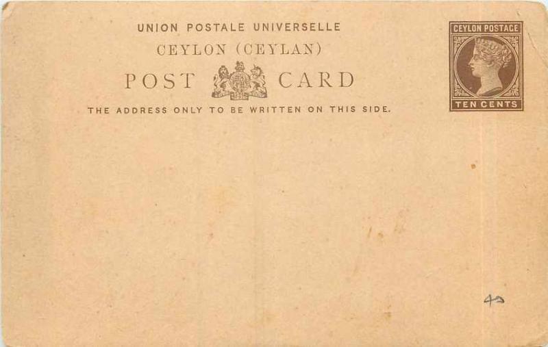  Postal entirety Stationary Ceylon 2p