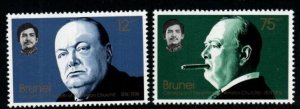 BRUNEI SG239/40 1974 BIRTH CENTENARY OF WINSTON CHURCHILL MNH